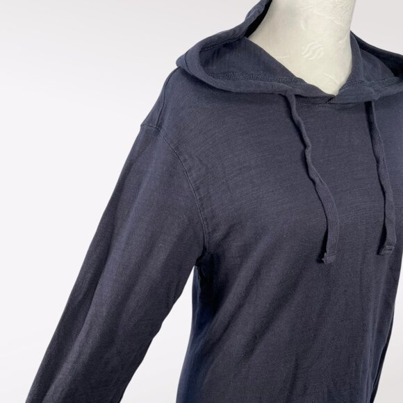 Sperry Navy Blue Lightweight Cotton Hoodie Slouchy Sweatshirt Small - Picture 7 of 9